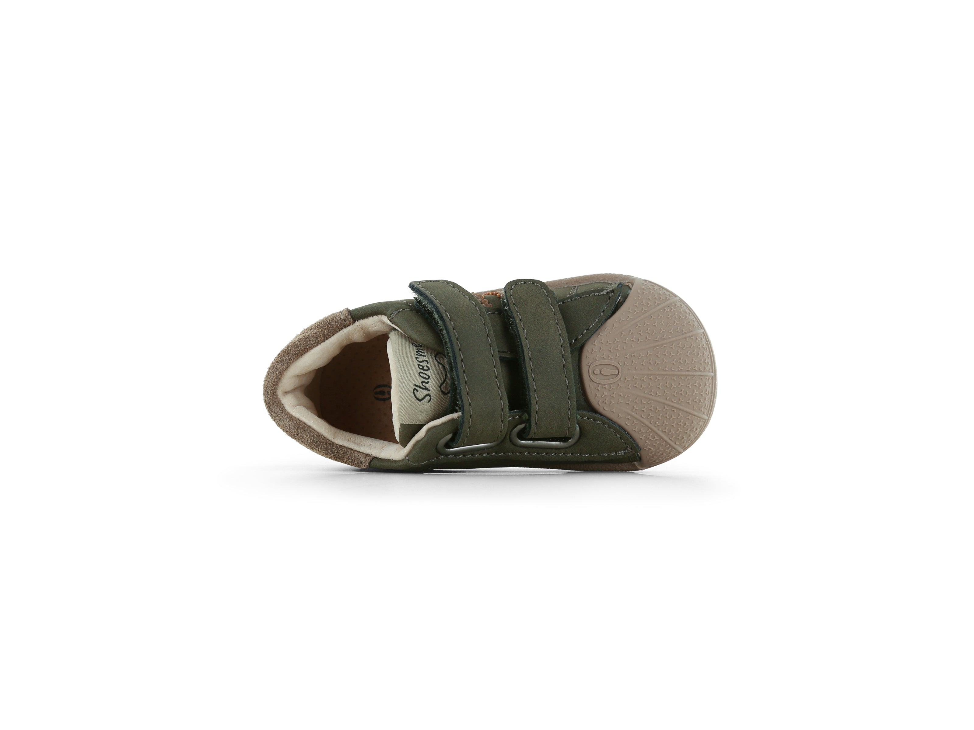 Jongens Groen sneakertje met stootneus van Shoesme in de kleur Dark Green Taupe in maat 23.