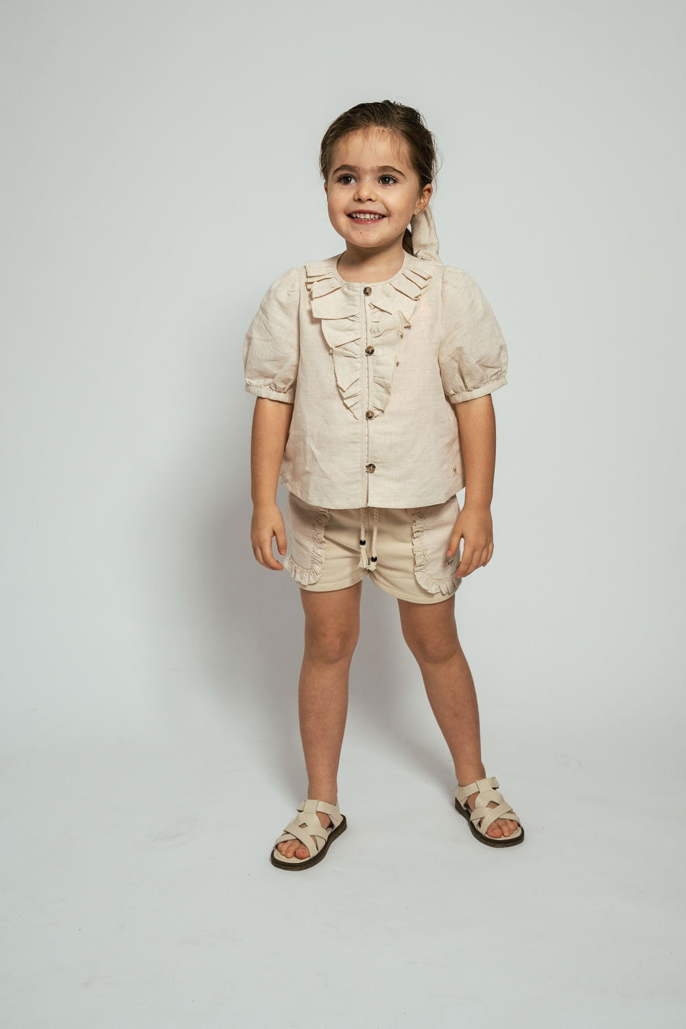 Baje Studio Albany blouse sand - Bubbles & Bo