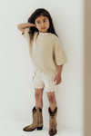 Baje Studio Blossom knit top sand - Bubbles & Bo
