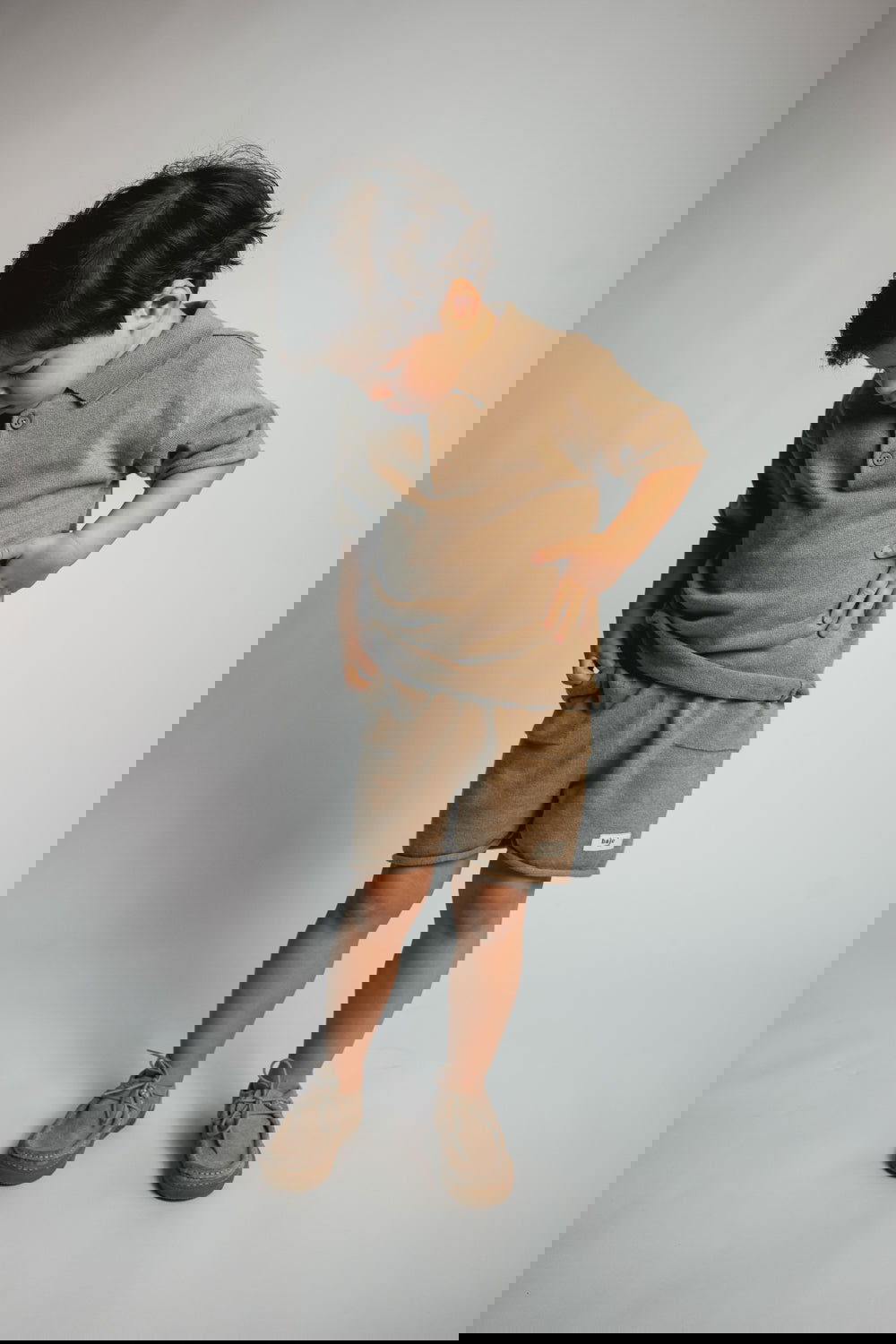 Baje Studio Bo knit short taupe - Bubbles & Bo