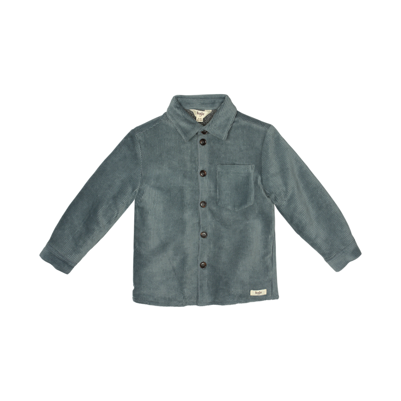 Baje Studio Chaldon corduroy teddy jacket greyish blue - Bubbles & Bo