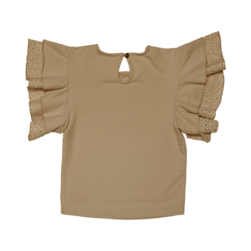Baje Studio Como jersey top taupe - Bubbles & Bo