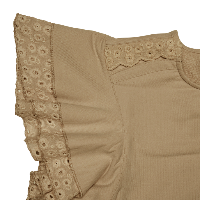 Baje Studio Como jersey top taupe - Bubbles & Bo