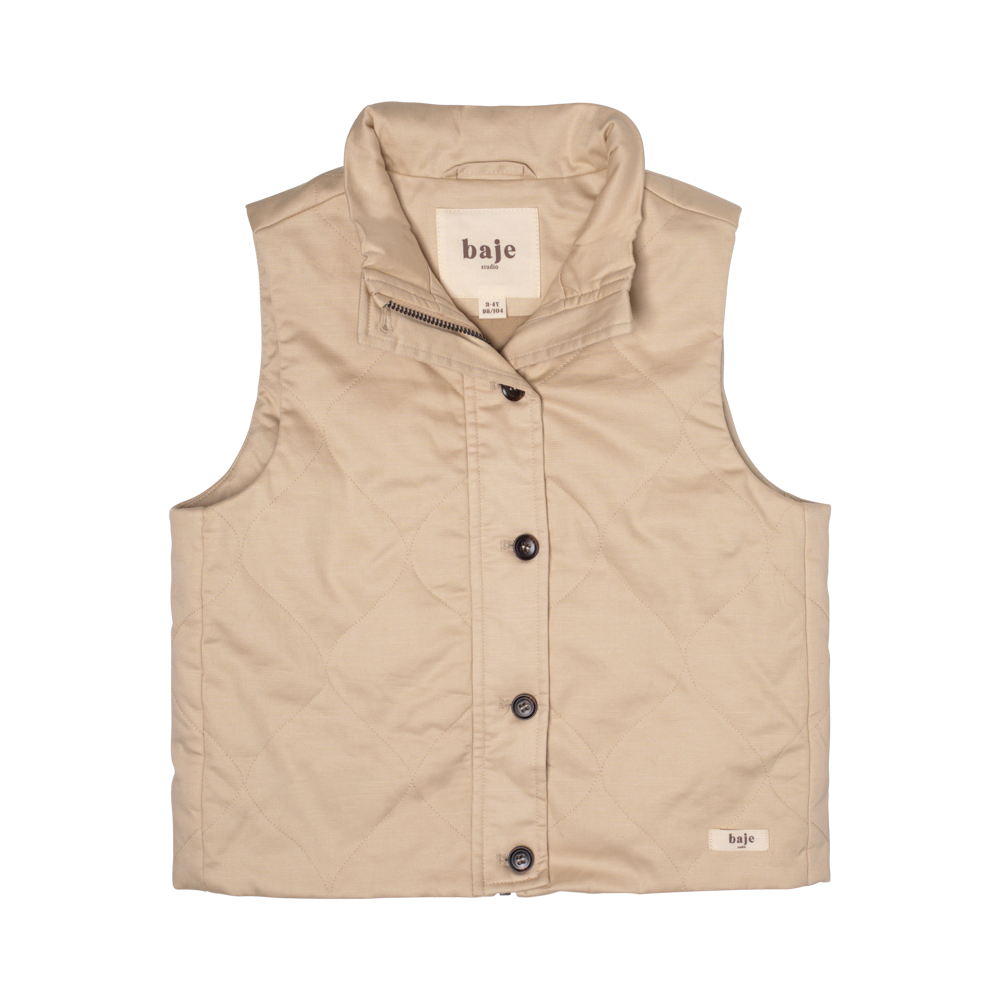 Baje Studio Ebor bodywarmer sand - Bubbles & Bo