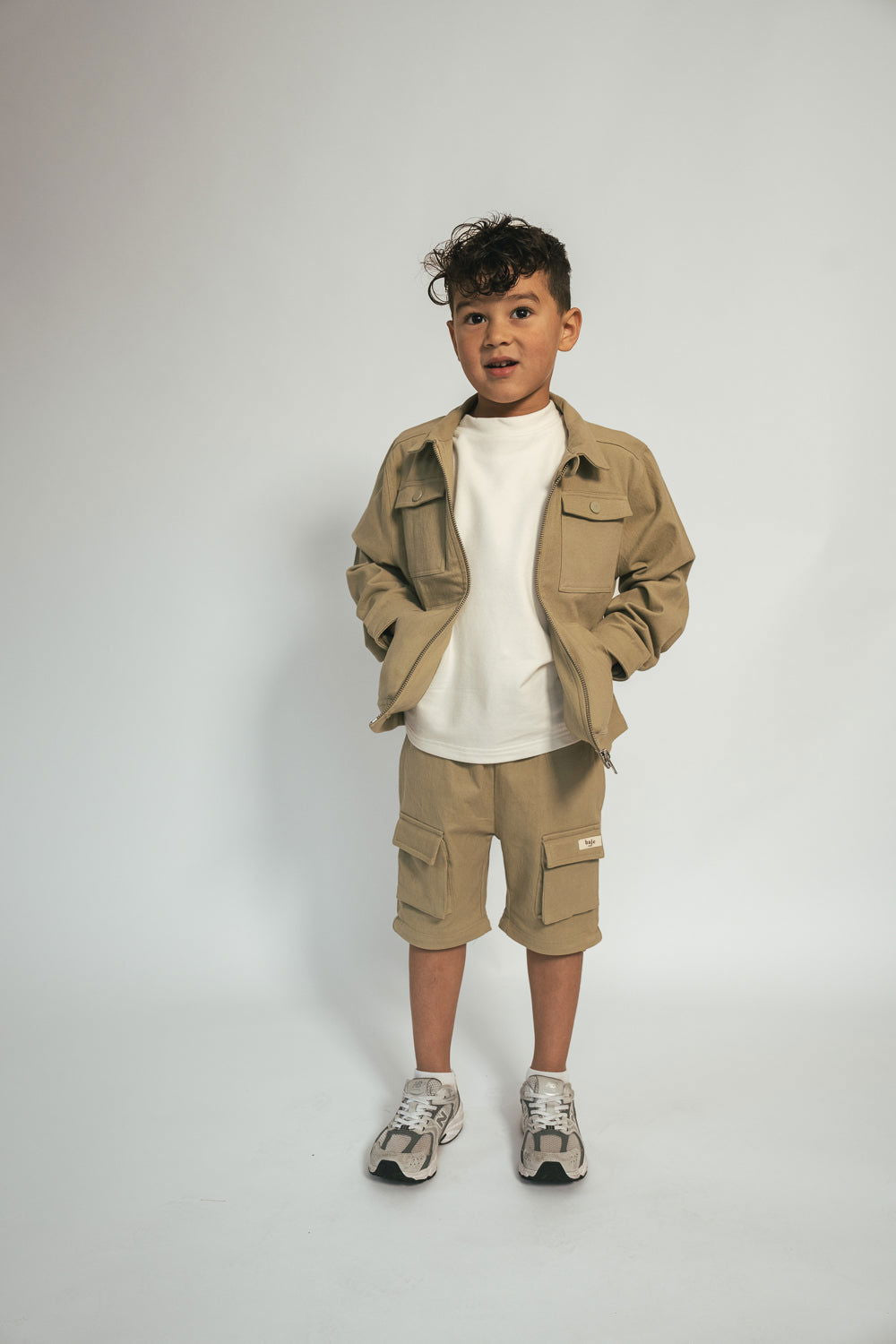 Baje Studio Marlow cargo jacket almond - Bubbles & Bo
