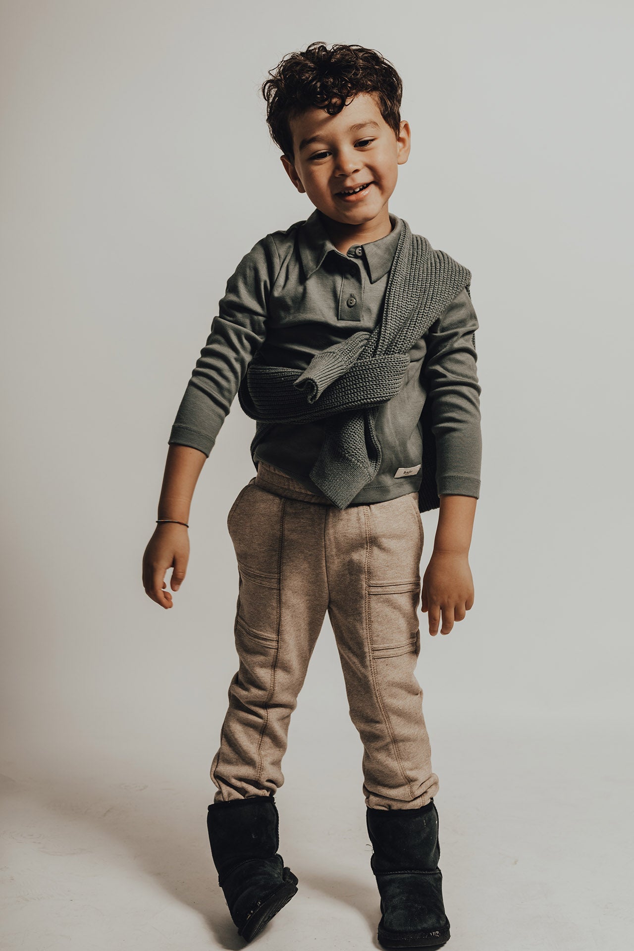 Baje Studio Minto jersey polo green - Bubbles & Bo