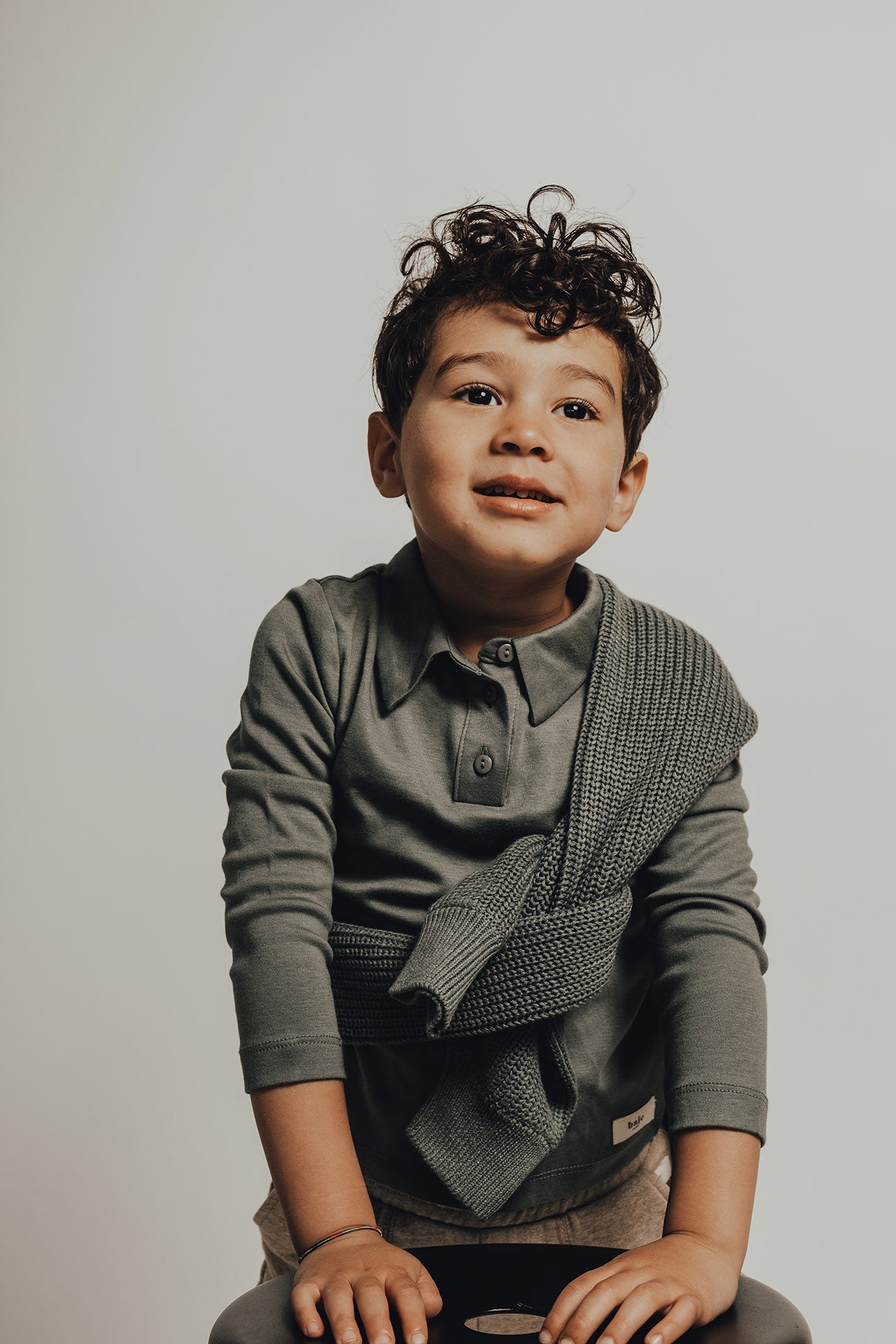 Baje Studio Minto jersey polo green - Bubbles & Bo