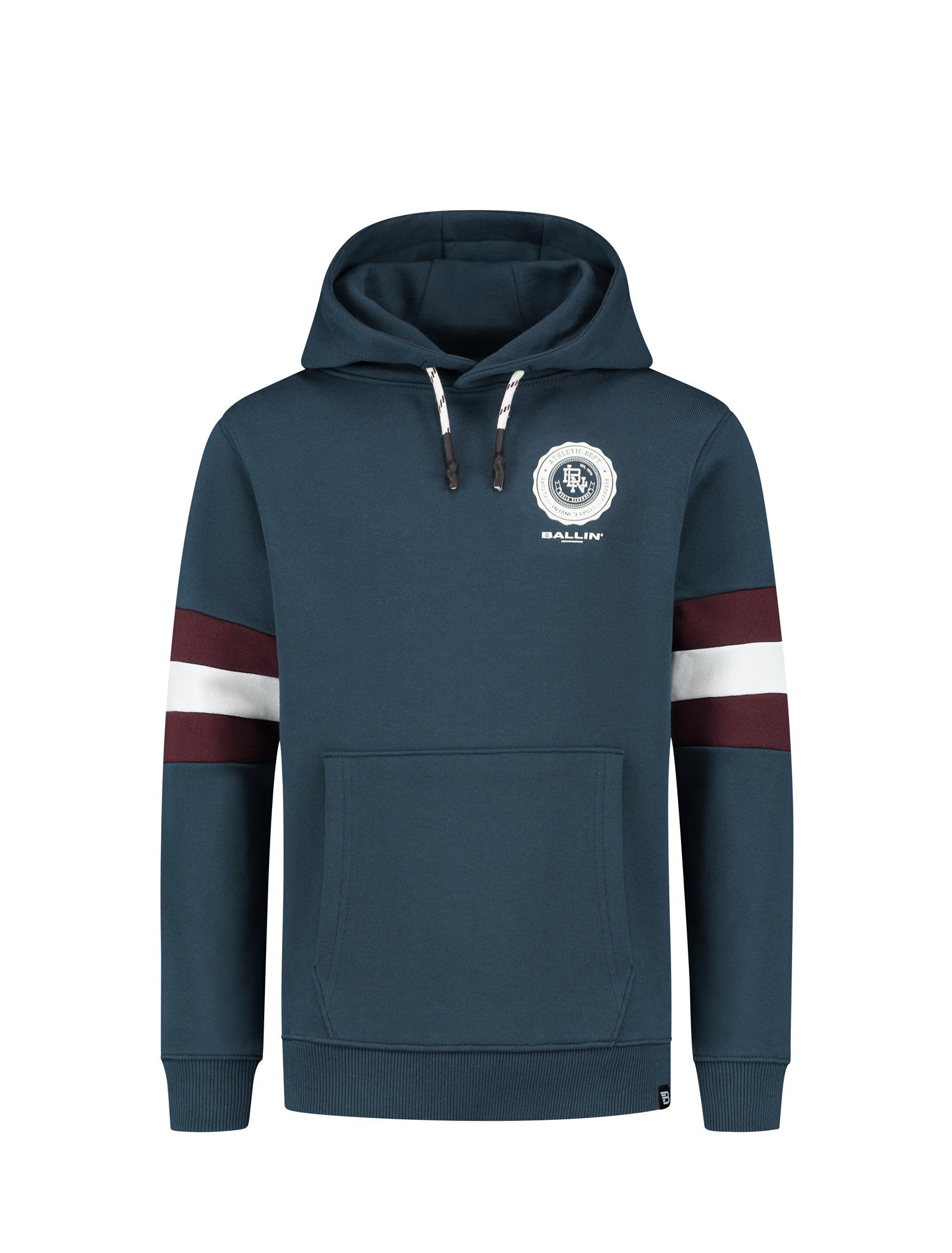 Ballin Amsterdam Hoodie with contrast fabric at sleeves and chest print