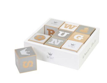 BamBam Wooden ABC Blocks - Bubbles & Bo