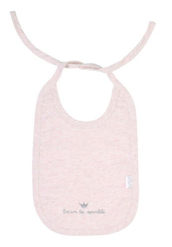 BamBam slabbetje roze ´Born to sparkle´ - Bubbles & Bo