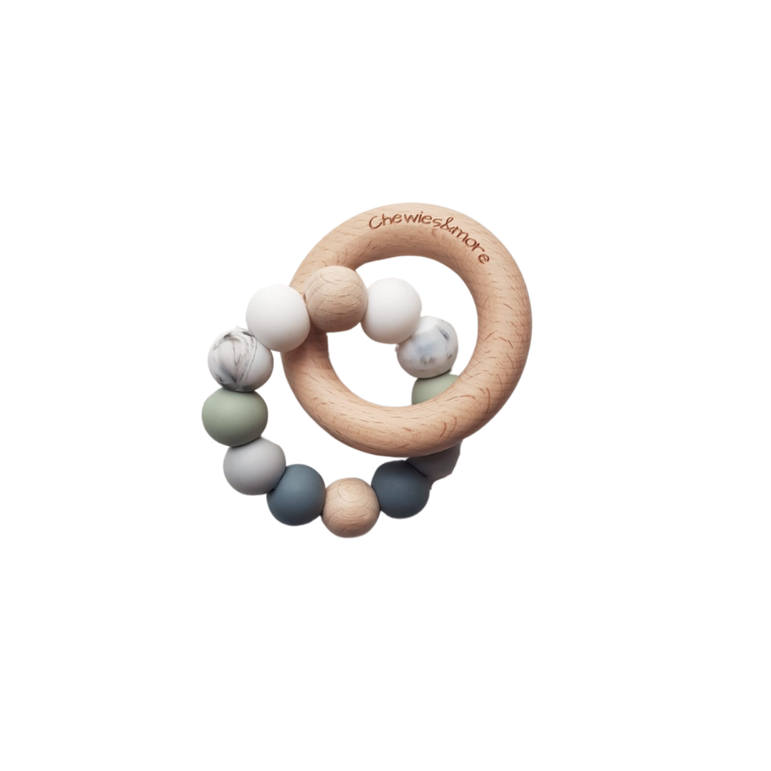 Chewies Basic Rattle Mini - Ombre Sage