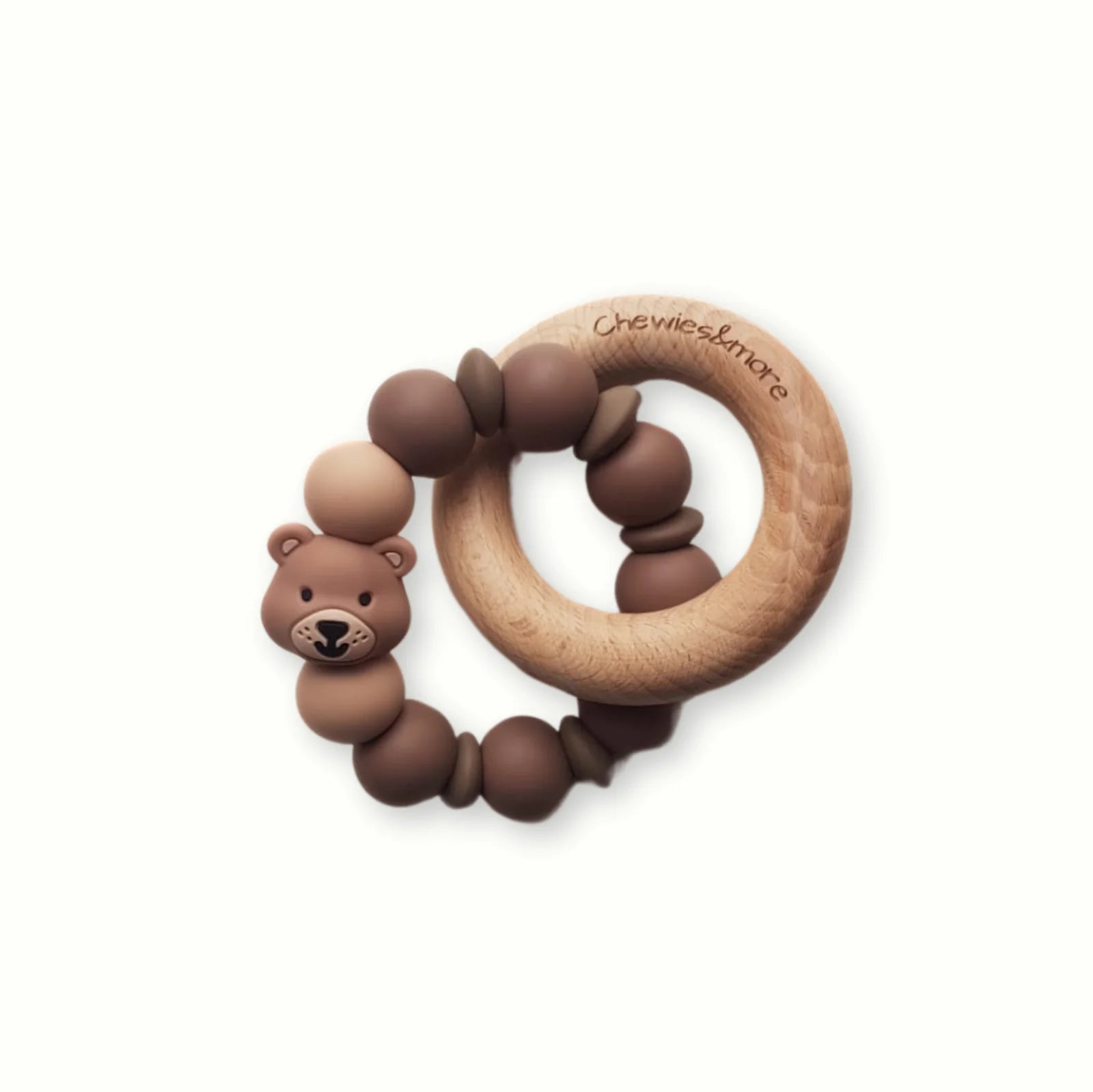 Chewies Mini Rattle Bear - Brown