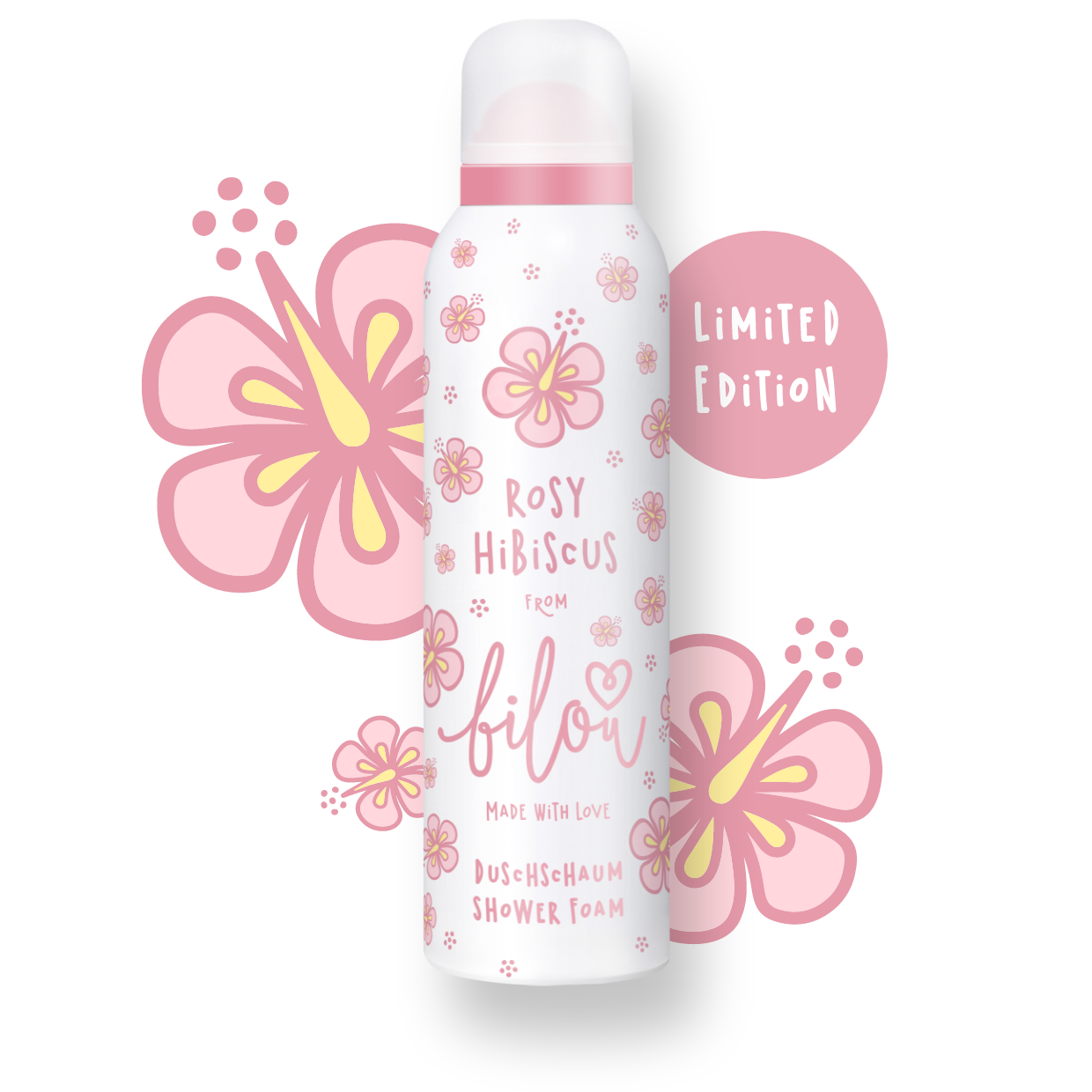 Bilou Showerfoam Rosy Hibiscus - Bubbles & Bo