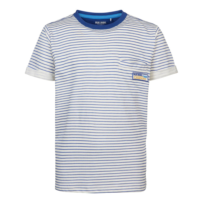 Blue Rebel Boys Tee Sh Slv Stripe Edwin - Bubbles & Bo