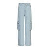 Blue Rebel Girls Denim Pants Cargo Wide leg Izzie - Bubbles & Bo