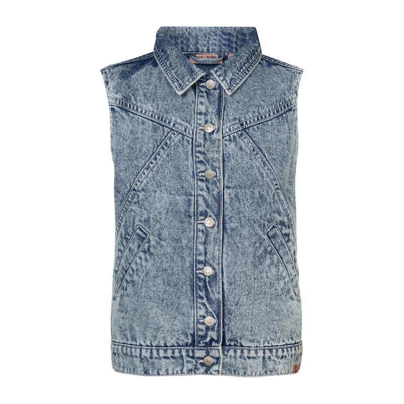 Blue Rebel Girls Denim Waistcoat Isabel - Bubbles & Bo