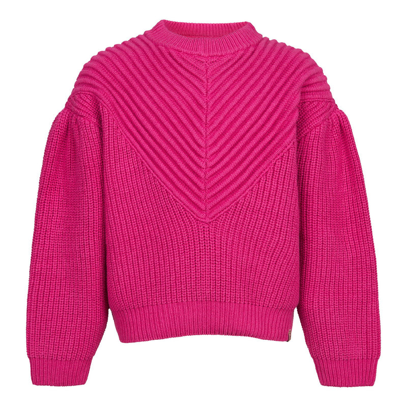 Blue Rebel Girls Knit Sweater Fancy Georgette - Bubbles & Bo
