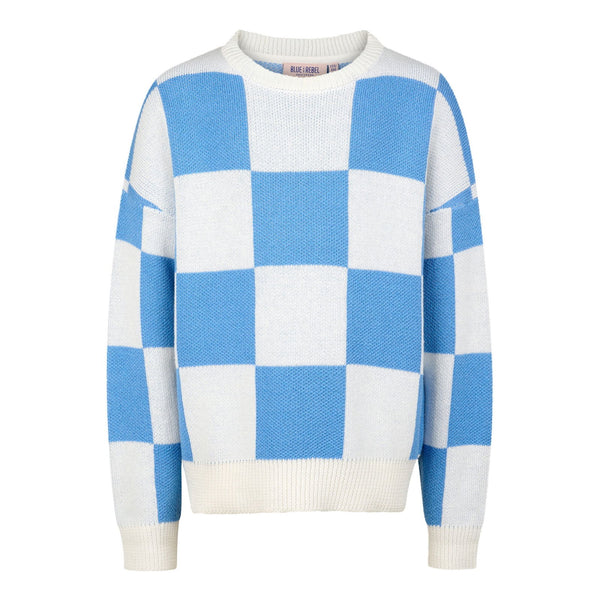 Blue Rebel Knitted Sweater Blocked Leah - Bubbles & Bo