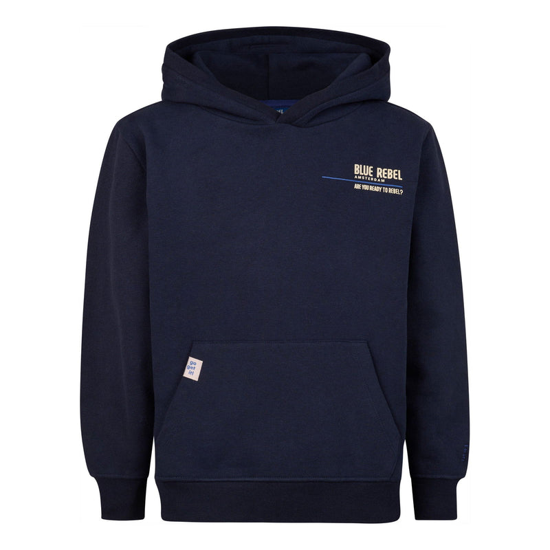 Blue Rebel Sweater Hood Logo Kjeld - Bubbles & Bo