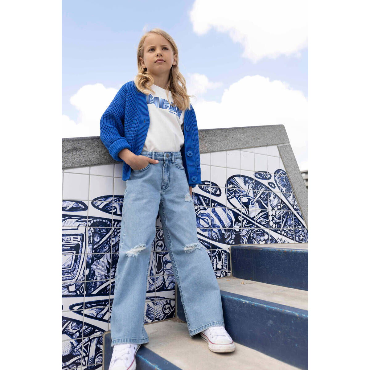 Blue Rebel Woven wide leg - Bubbles & Bo