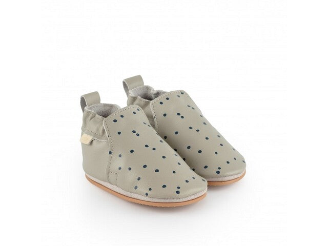Boumy Baby slofjes Hagen Dot grey Schoenen - Bubbles & Bo