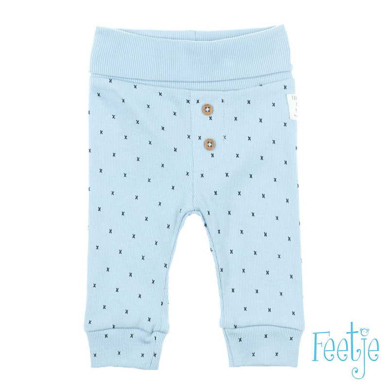 Broek AOP - Mini Person blue - Bubbles & Bo