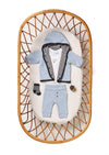 Broek AOP - Mini Person blue - Bubbles & Bo