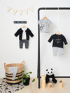 Broek streep - Over The Rainbow zwart - Bubbles & Bo