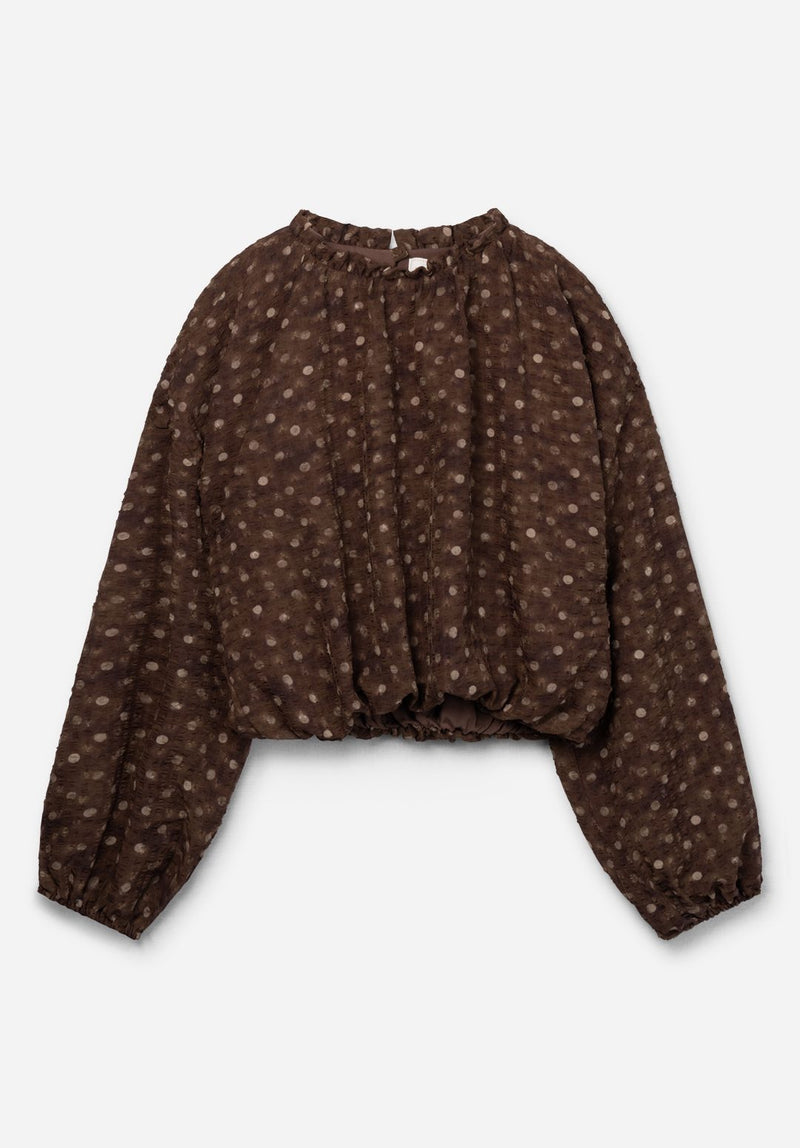 Meisjes Top CRISTY van Aaiko Girls in de kleur FUDGE in maat 176.