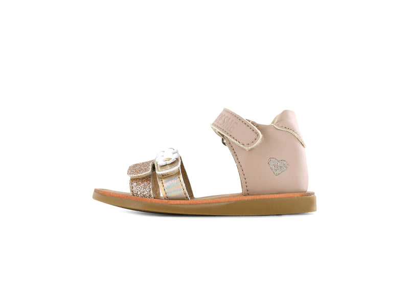 Shoesme Beige Sandaal met bloemetjes