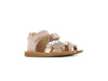 Shoesme Beige Sandaal met bloemetjes