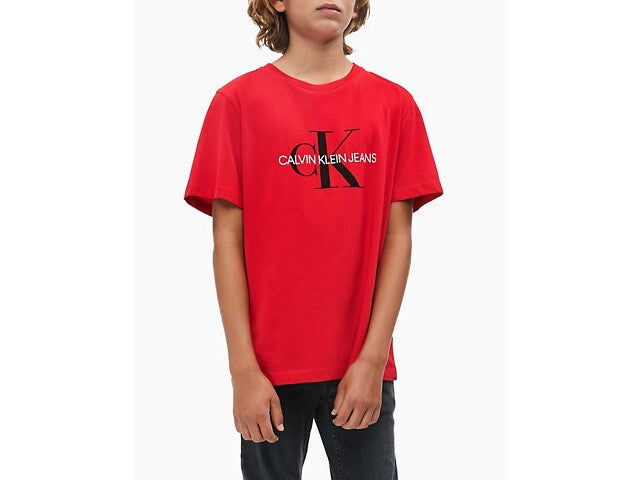 Calvin Klein Shirt korte mouw monogram rood Shirts korte mw