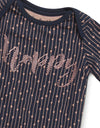 Charlie Choe Baby jumpsuit long sleeve stripe Happy - Bubbles & Bo