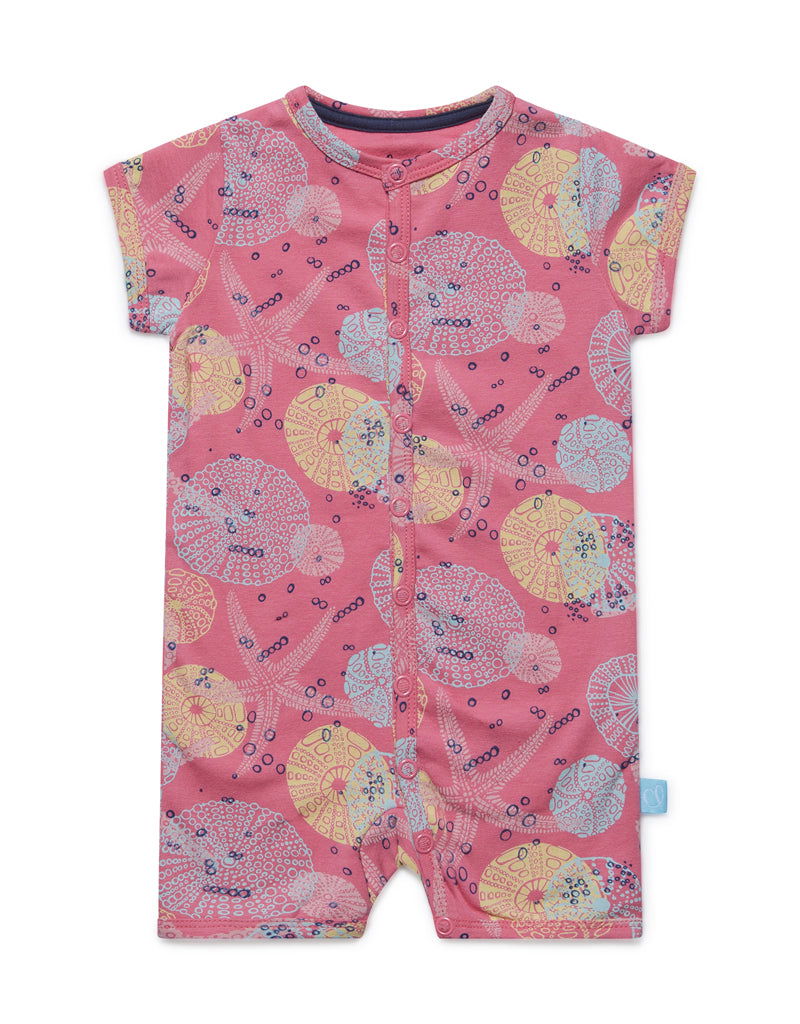 Charlie Choe Baby jumpsuit short sleeve pink - Bubbles & Bo