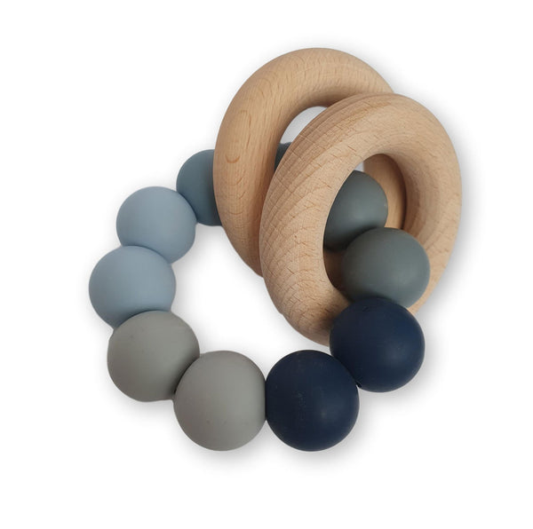 Chewies Basic Rattle - Ombre Blue - Bubbles & Bo