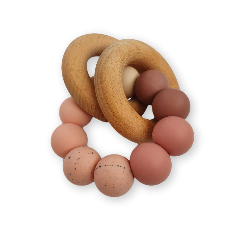 Chewies Basic Rattle - Ombre Rose - Bubbles & Bo