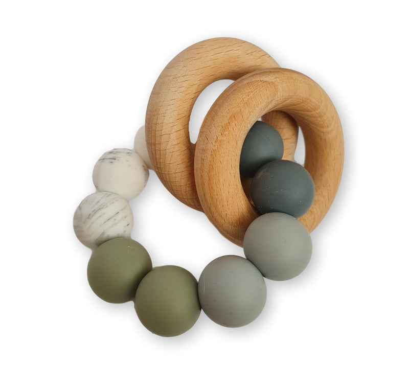 Chewies Basic Rattle - Ombre Sage - Bubbles & Bo