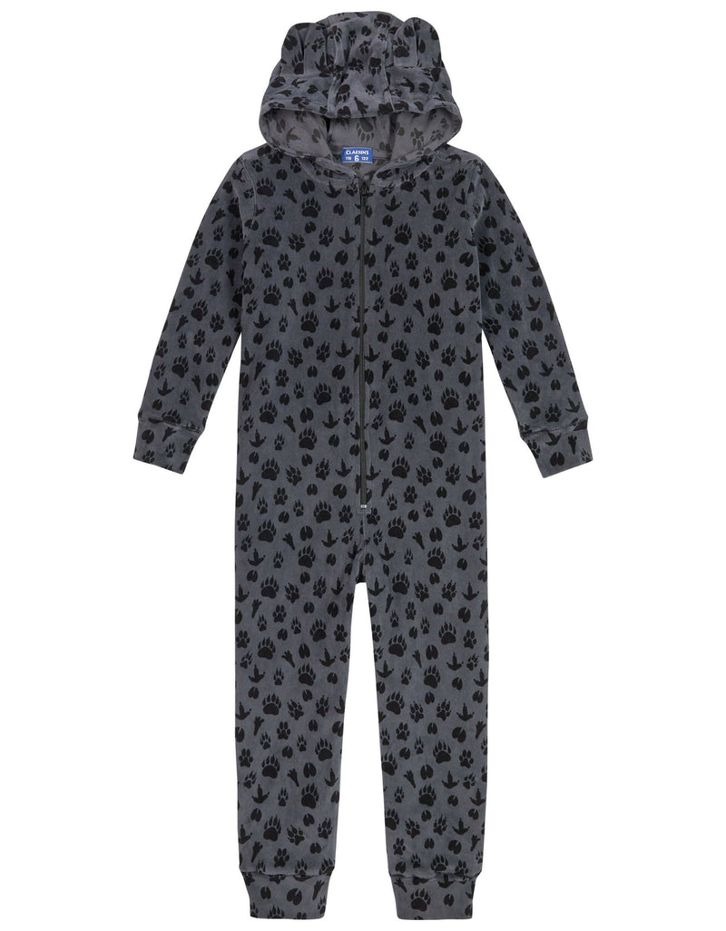 Claesen's Boys Onesie Velvet suit Wolf Steps - Bubbles & Bo