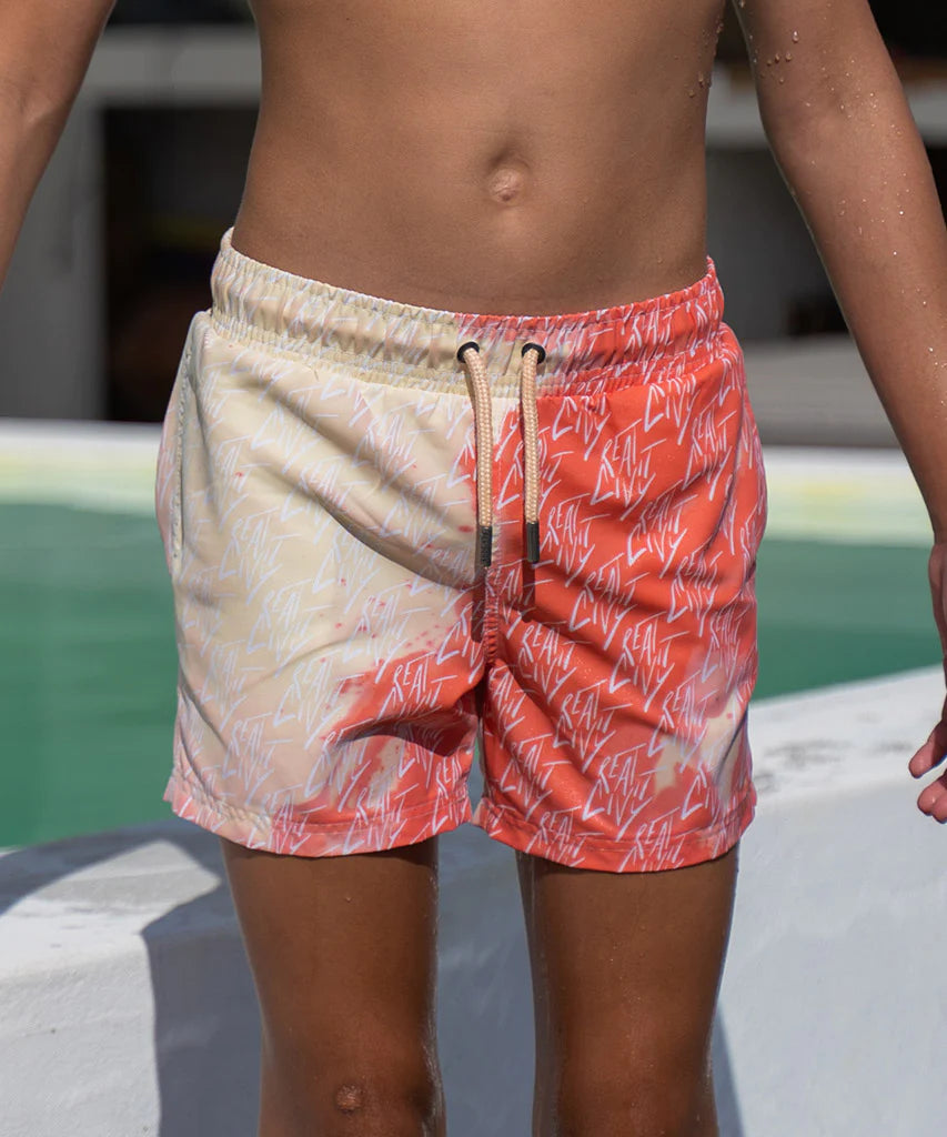 Sea'sons Swimshorts Pattern Coral - Yellow