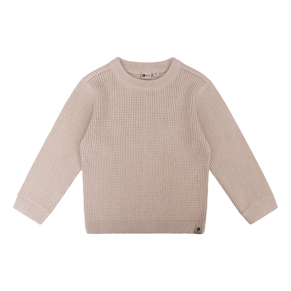 Jongens Knitted Sweater van Daily7 in de kleur Cement Grey in maat 128.