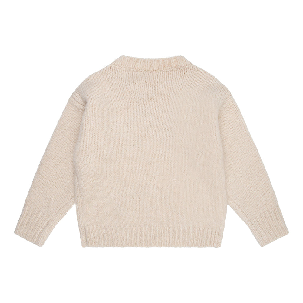 Meisjes Knitted Sweater van  in de kleur Oat Kit in maat 128.