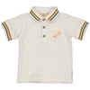 Jongens Poloshirt DAVY van Quapi Newborn in de kleur Off White in maat 68.
