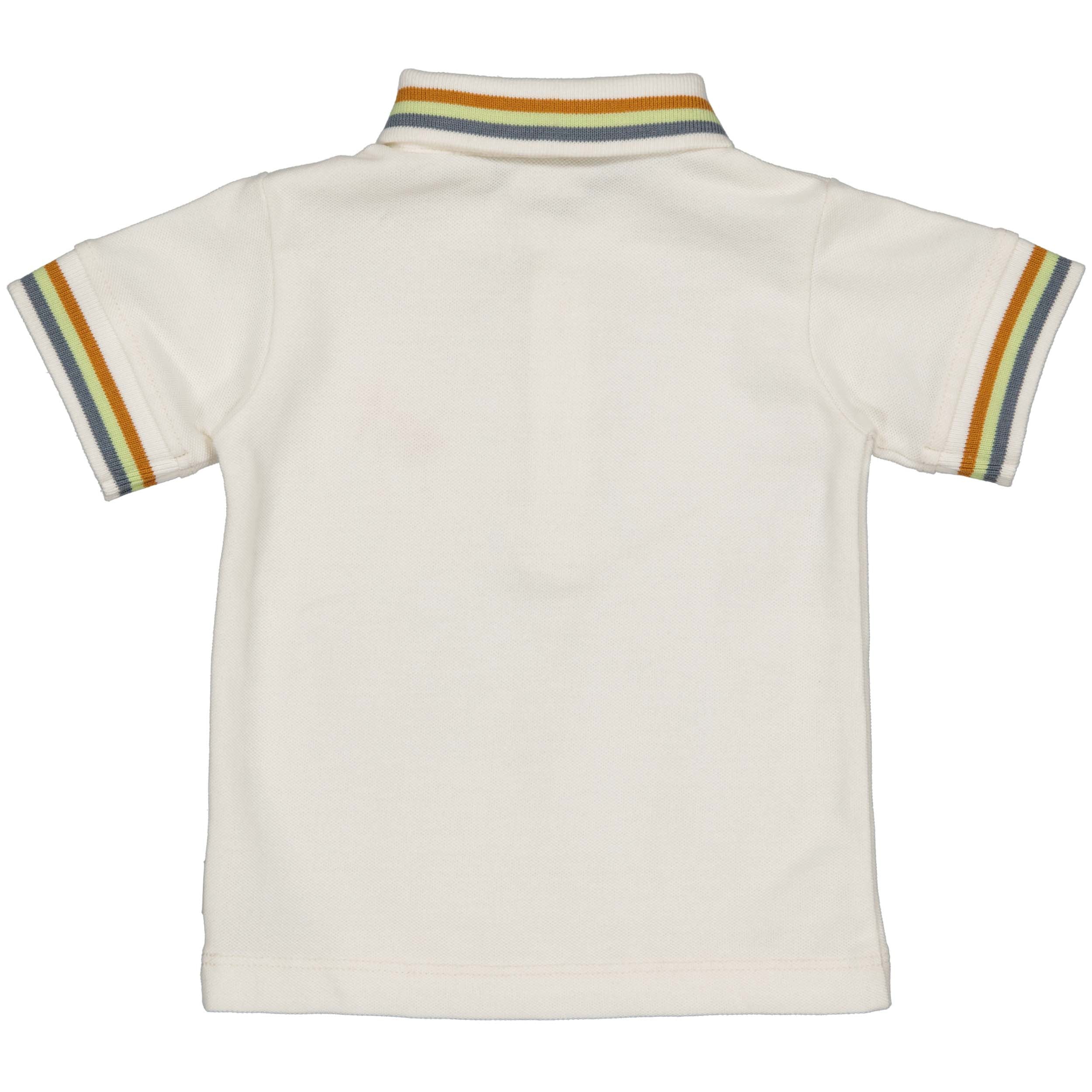 Jongens Poloshirt DAVY van Quapi Newborn in de kleur Off White in maat 68.