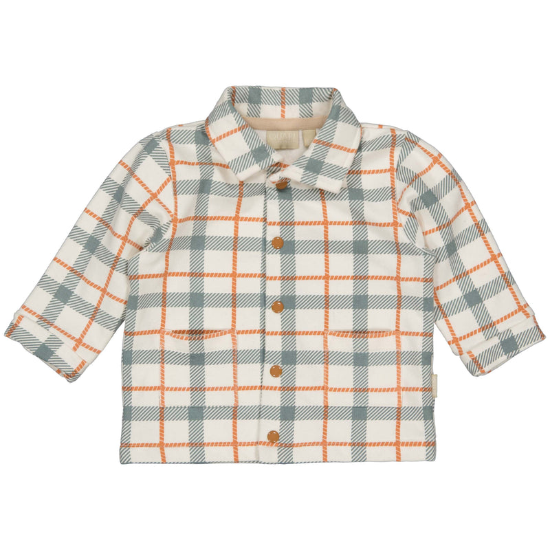 Jongens Overshirt DENZIL van Quapi Newborn in de kleur AOP White Check in maat 68.