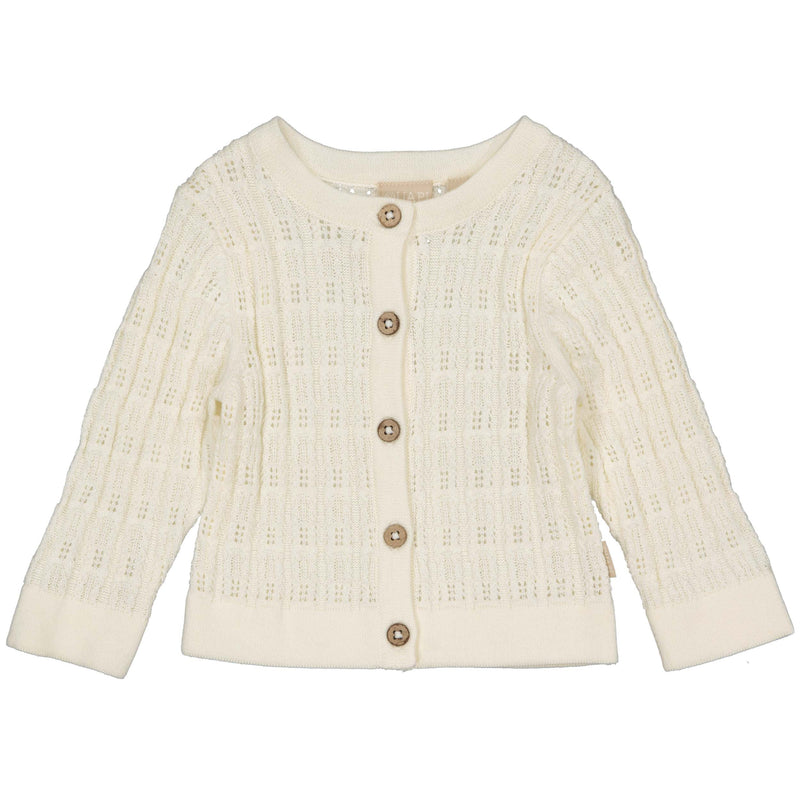 Meisjes Cardigan DIANA van Quapi Newborn in de kleur Off White in maat 68.