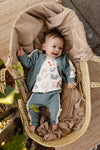 Jongens Pants DIDEN van Quapi Newborn in de kleur Teal in maat 68.