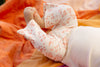 Meisjes Flairpants DIZZY van  in de kleur AOP Peach Dot in maat 68.