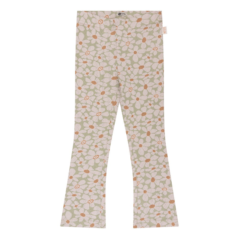 Daily7 Flared Flower Rib Pants