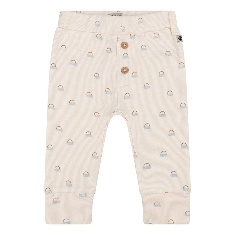 Daily7 Newborn Organic Jogpants Sunset Rib - Bubbles & Bo