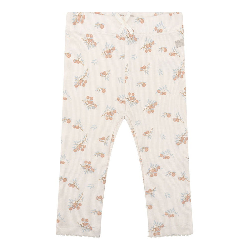 Daily7 Newborn Organic Legging Rib Berry Print - Bubbles & Bo
